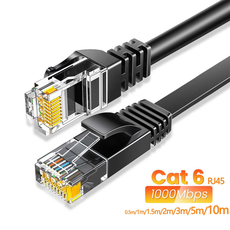 Cabo Ethernet Cat6 Gigabit de alta velocidade 1000Mbps
Cabo de Internet RJ45 Cabo LAN de rede blindado para laptop roteador PC PS5 4 3 Xbox